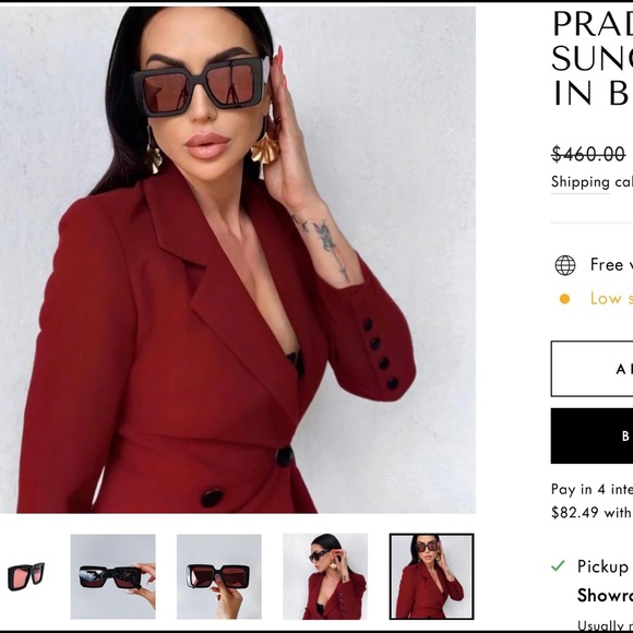 PRADA COLORFUL COLLECTION WITH THE ICONIC PRADA TRIANGLE LOGO 2022 SUNGLASSES - Picture 4 of 16